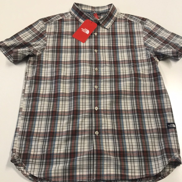 THE NORTH FACE Mens Plaid Short Sleeve Shirt - Picture 4 of 7